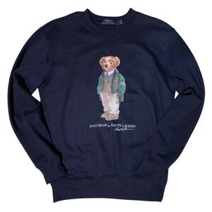 Polo by Ralph Lauren Navy Sweater with Bear Graphic